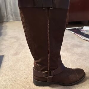 UGG Brown Over the Knee Boots with Buckle Straps